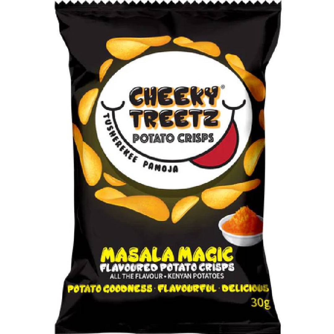 CHEEKY TREETZ POTATO CRISPS MASALA 30G